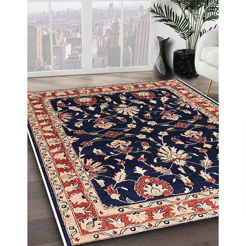 Tapis oriental beige / bleu / rouge Omeo, Rectangle 8 pi x 12 pi