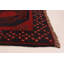 Tapis décoratif en laine de conception unique noué à la main New Age 3 pi 3 po x 6 pi 3 po Berda en rouge/noir