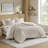 -piece Cal King Bedding Set, Polyester Woven Comforter, Modern Neutral Design