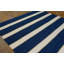 American Hooked Wool Striped Area Rug