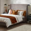 Halla Luxury Fabric Upholstered Bed Frame - Eco Recycled Material, Sleek Modern Design-1113081680-1113081681