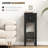 Nightstand Set of 2 with Drawer and Open Storage Shelf, White-125912471