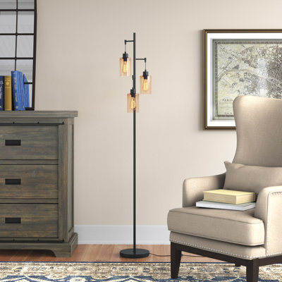 Lacoste 64.5'' Black Tree Floor Lamp