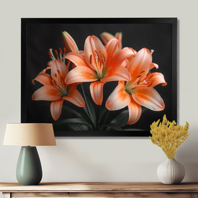 Orange, lis noir, printemps, photo III, lys, art mural, salon