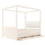 Lit plateforme à baldaquin double en bois massif l 57,1 po x P 78,5 po x H 66,9 po Bonwell