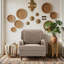 Chaise d'appoint Mid-Century avec coussins-51423351