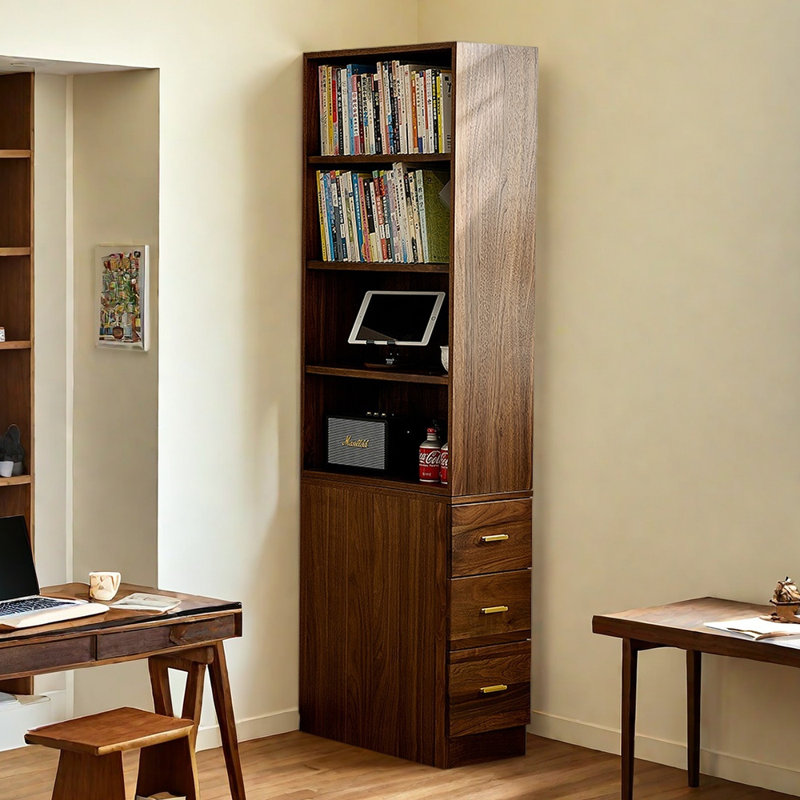 Bibliothèque populaire en bois massif de style américain