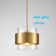 Gutam 1 - Light Brass Cylinder Pendant