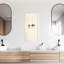 Coffre-fort mural biométrique 0,82 pi³ beige, construction en acier avec compartiment verrouillable et intérieur lumineux à DEL beige, rangement sécurisé 2 pênes dormants