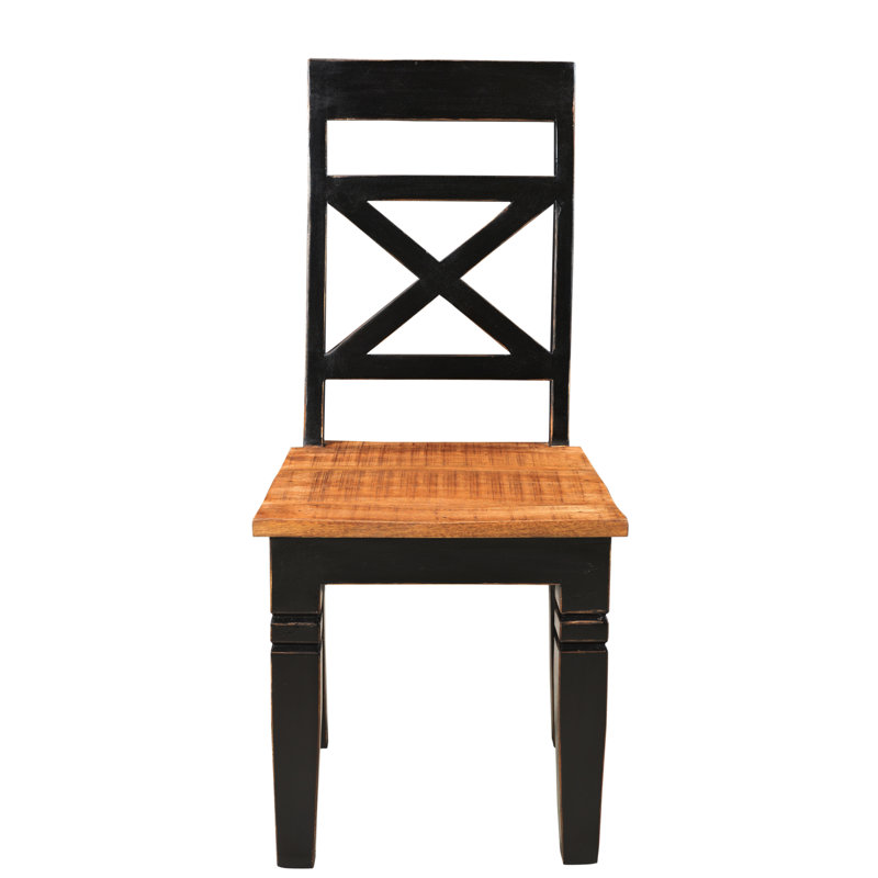 Camillus Solid Wood Cross Back Side Chair