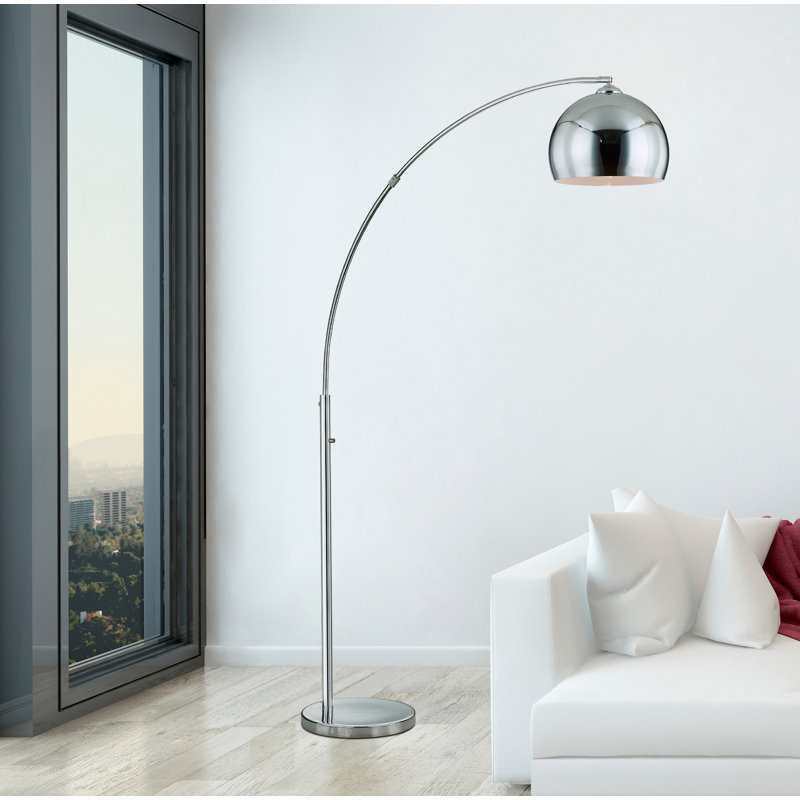 Lampe sur pied arquée 80 po Siggi, Chrome