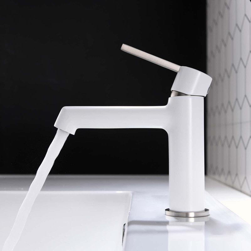 Robinet de salle de bain monocorps et monocommande, Chrome