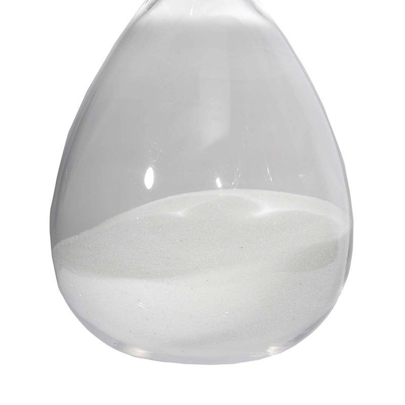 Hedberg Hourglass Decorative Object, 8" H x 3" W x 3" D, White, 2