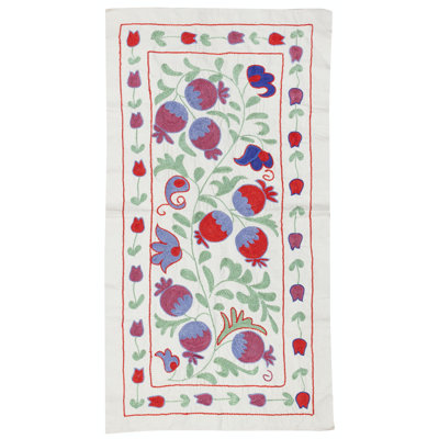 Suspension murale 19 x 35 po. Nappe en coton. Canapé fait à la main. Jeté moderne