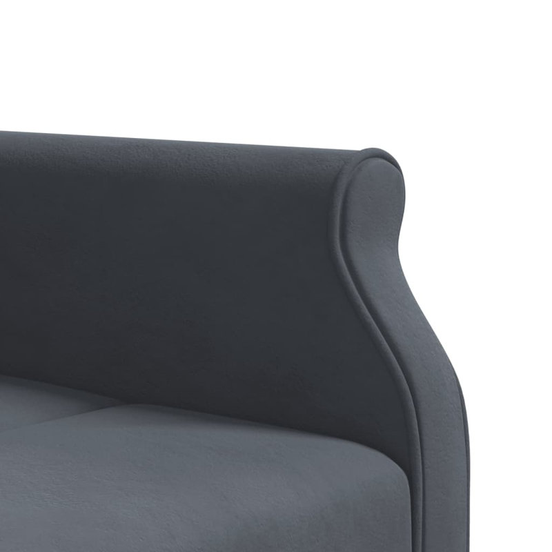 Canapé en velours 106,7 po Gerdt, Velours gris foncé