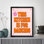 Art mural moderne moderne dans un cadre en bois noir affiche «This this» pour une photo encadrée pour une décoration murale, cadre en bois massif noir inclus
