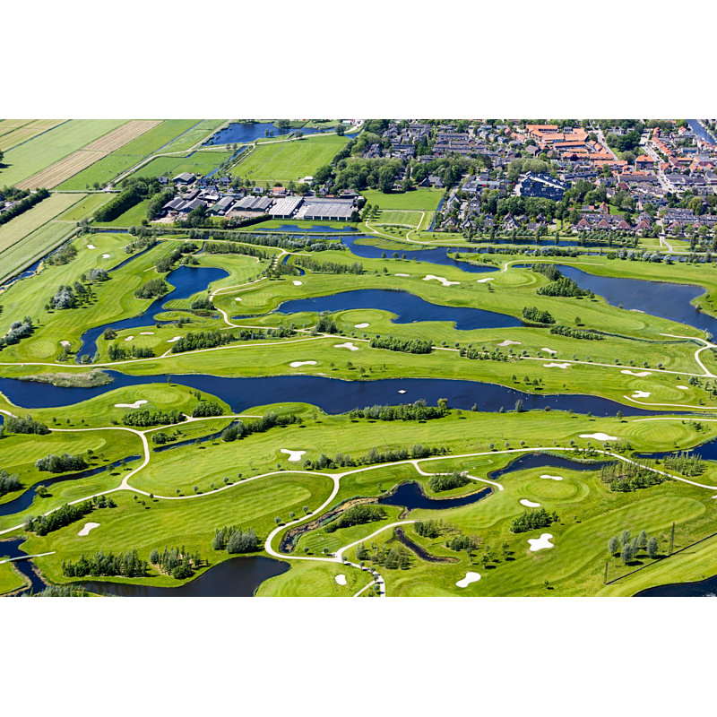 Golf Course Aerial View by Opla - Wrapped Canvas Print, 61cm H x 91cm W x 3.8cm D