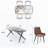 Modern Sintered Stone Top Dining Table Set