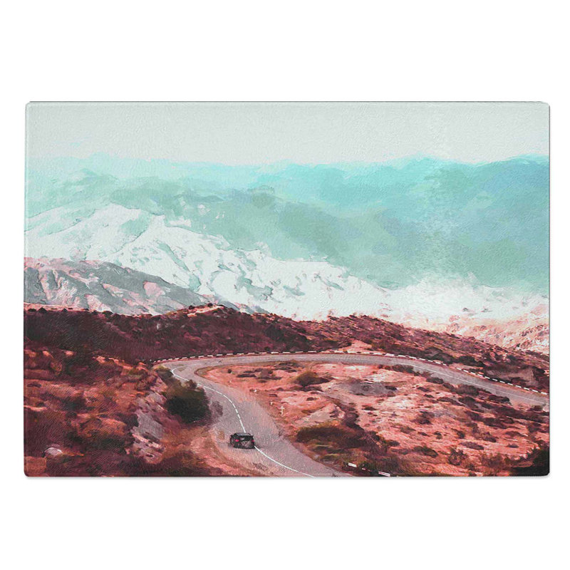 Glass Driving Through Georgia in Abstract Chopping Board, 39 cm W x 28.5 cm L