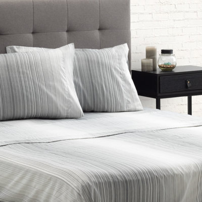 Microfiber Striped Sheet Set