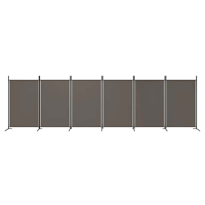 Paravent 6 panneaux à panneaux 6 panneaux anthracite anthracite, Anthracite
