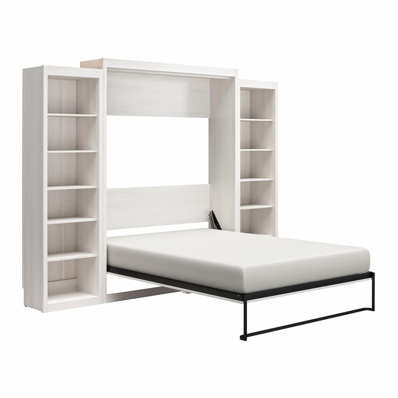 Wexford Murphy Bed with Storage Bookcases | Space-Saving