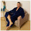 Gender Neutral Mid-Calf Bathrobe with Pockets-2121387630