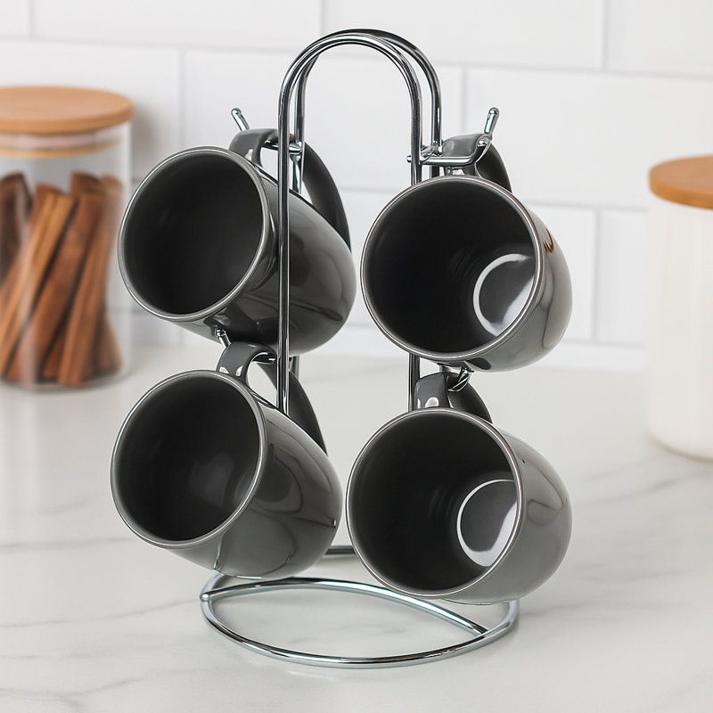 Keswick Stackable Stoneware Coffee Mug, Gray
