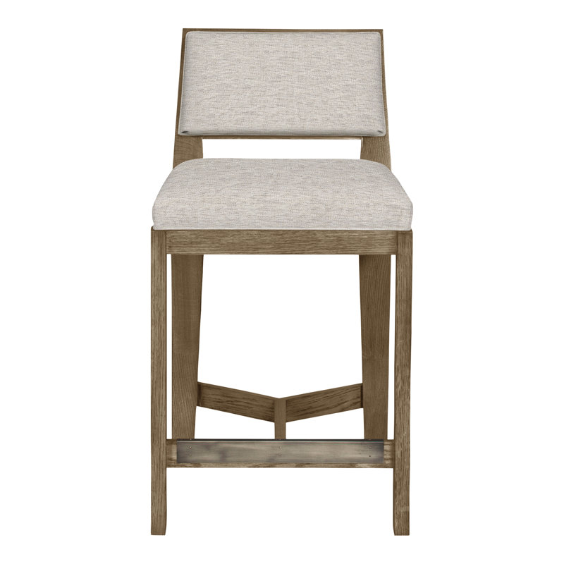 Scoville By Thom Filicia Upholstered Counter Stool with Solid Wood Frame, Hampton, Impala lin