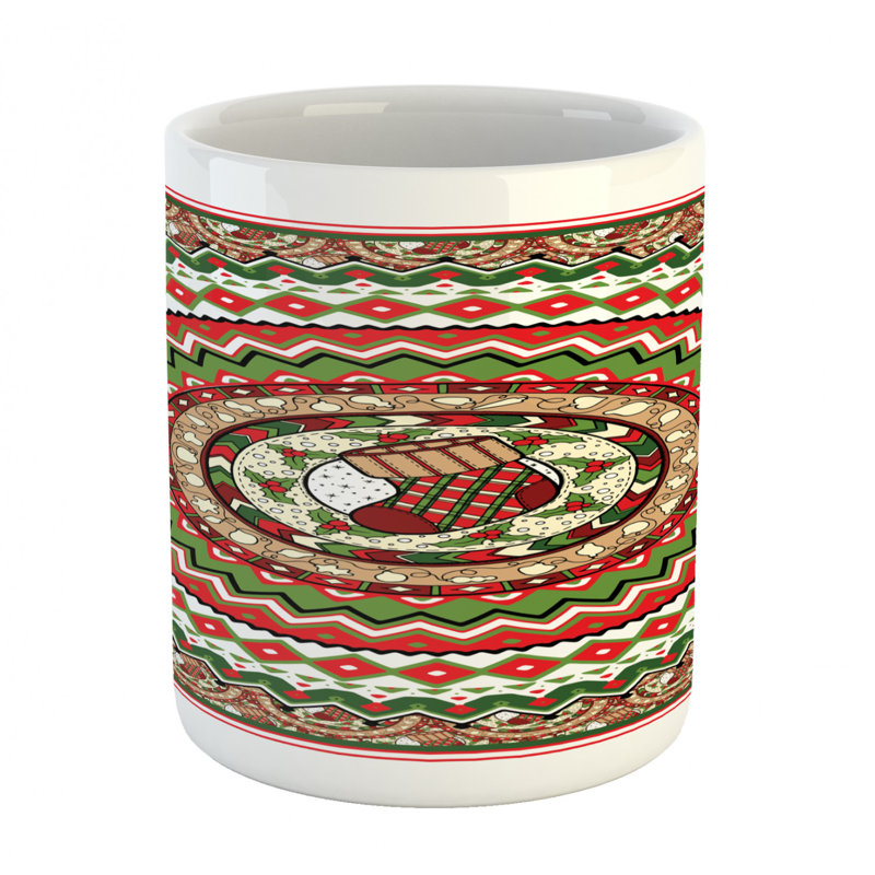 Grande tasse à café à gui baies chaussette