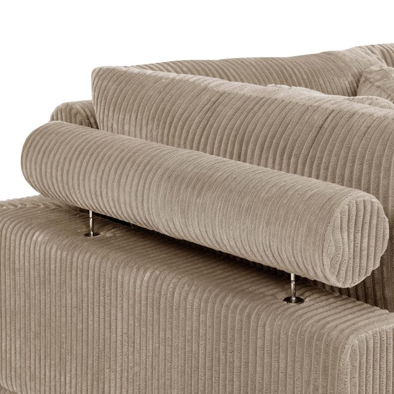 Grand modulaire symétrique Satter, Velours côtelé taupe