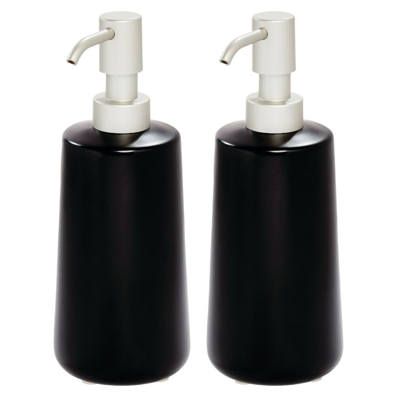 Soap Dispenser for Bathroom, Vanity, or Kitchen - Holds Hand Soap or Lotion, Black
