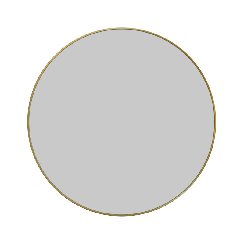 Miroir rond Leia, Laiton satiné, 28 po x 28 po