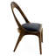 Chaise d'appoint Nyks en brun / noir