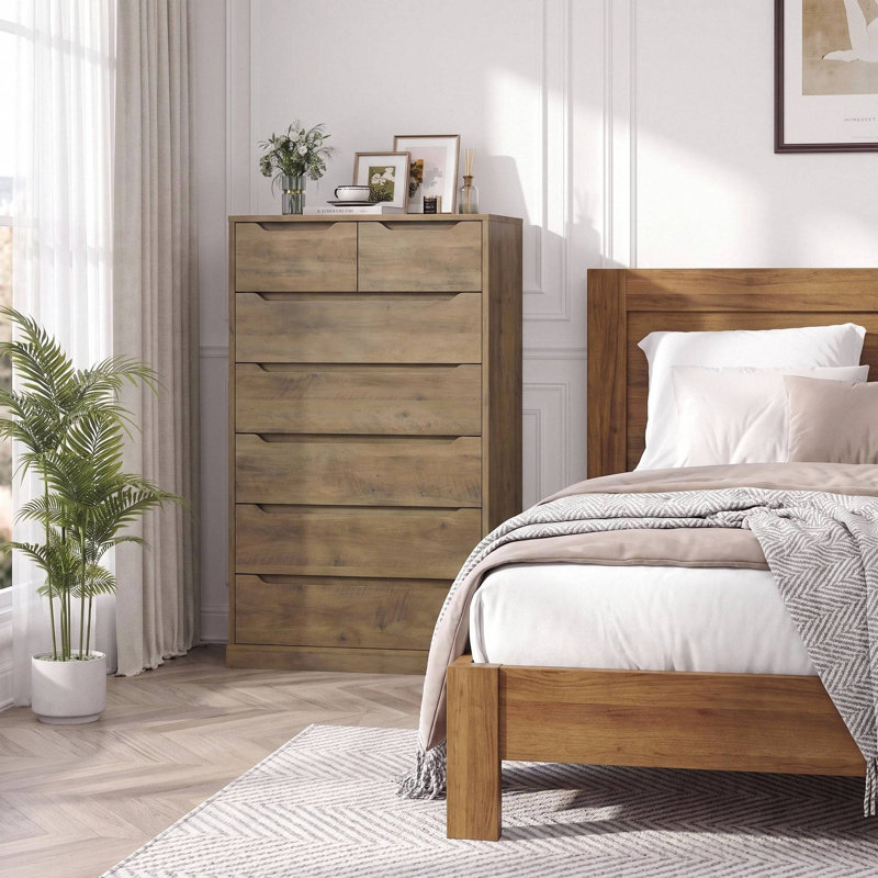 Commode 7 tiroirs, Naturel