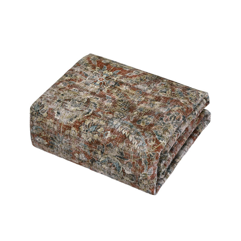 Tapis à motif floral antidérapant Boho