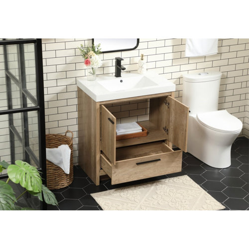 Zipcode Design™ Albers 30'' Single Bathroom Vanity with Resin Top ...
