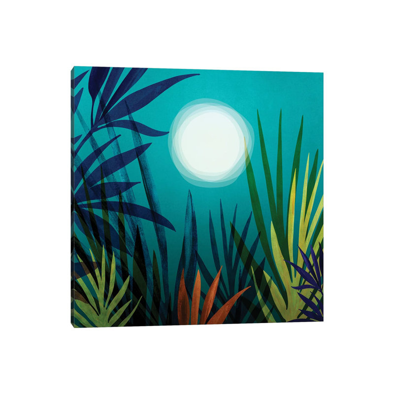 Midnight In The Jungle - Wrapped Canvas Painting, 66.04 cm H x 66.04 cm W x 3.175 cm D