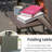 Patio Porch Swing With Strong Spring Hook And Adjustable Canopy Outdoor Garden Detachable Pillowcase Cushions For 3