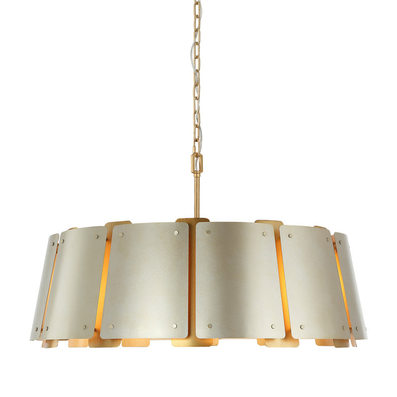 Peep Show Pendant - Sunwashed Silver/Brushed Sienna - 32"W x 18.75"H
