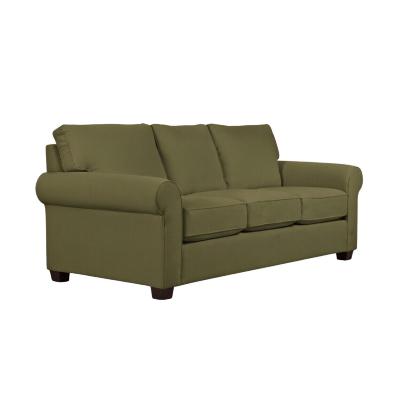 Ardmont 81'' Rolled Arm Sofa with Reversible Cushions, Comrade Olive