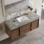 Ensemble de meuble-lavabo mural 48 po Mid Century-1875936260-1875936261