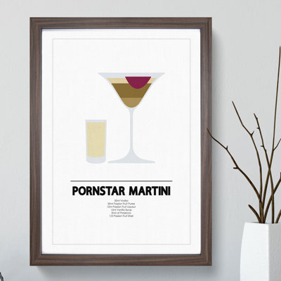 Pornstar Martini Cocktail - Picture Frame Typography