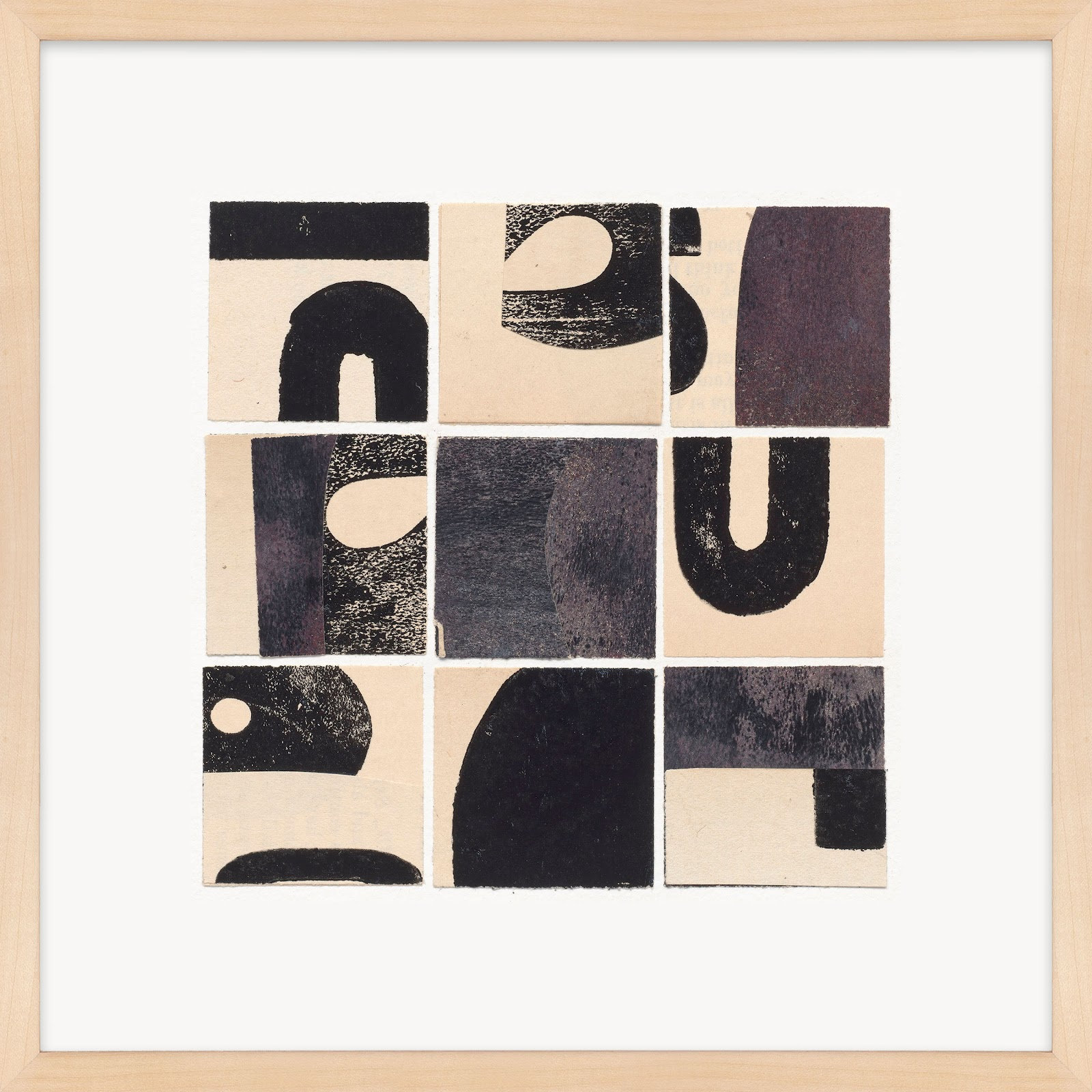 Lise "Curvy" Print by Driftway Studio, 24" H x 24" W x 1.25" D, Maple