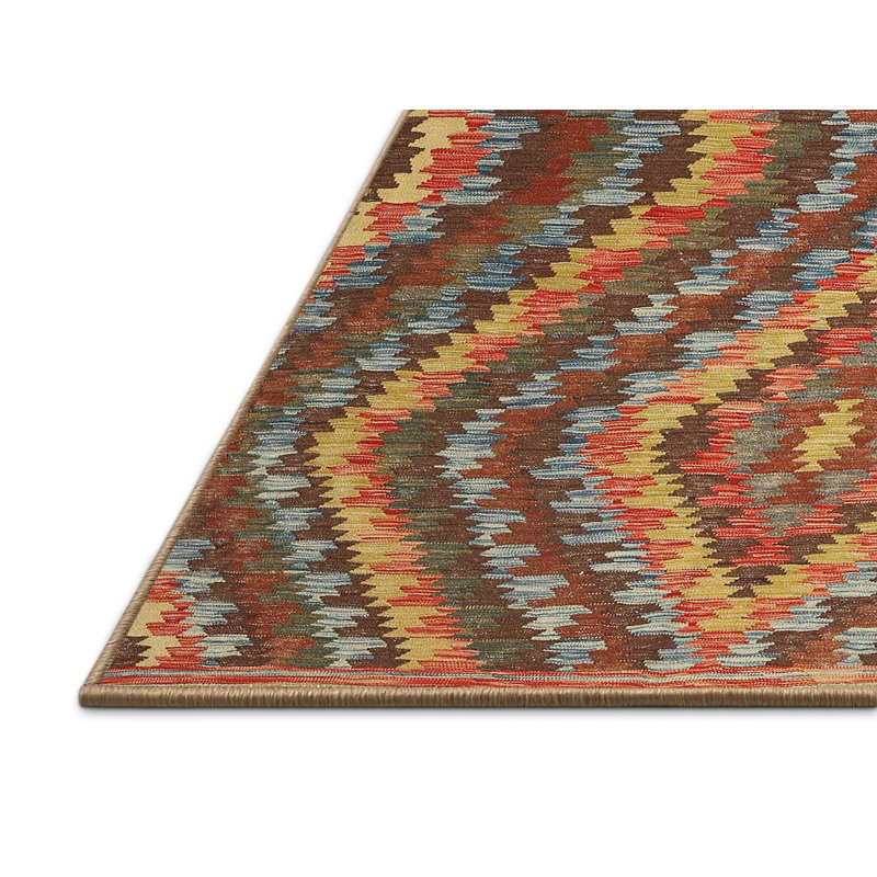 Tapis gris/brun/crème contemporaine, Rectangle 2 pi x 5 pi