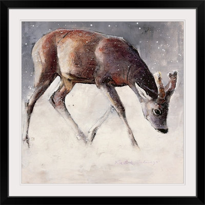 «Yusef Roe Buck, Winter, 2000 (Mixed Media on Paper)» par Mark Adlington, impression