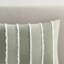 Édredon pour lit double Sage - Rembourrage en coton 3 pièces rayé avec bordure contrastante facilement lavable à la machine