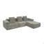 Canapé modulaire à compression avec méridienne confortable, canapé en forme de L sans siège avec assise profonde, canapé-lit modulaire minimaliste