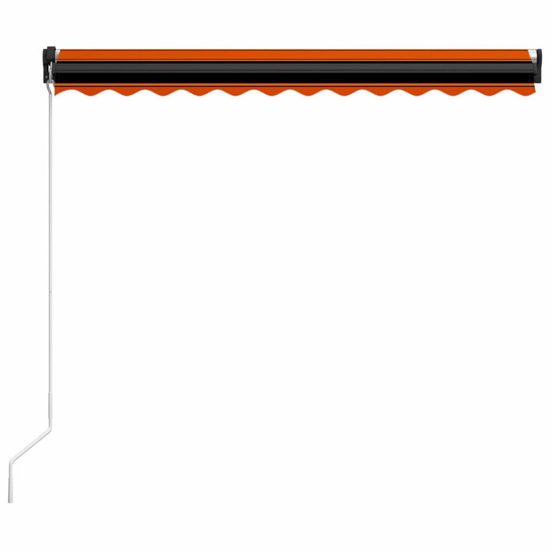 Dakota Fields Anthracite Cover Retractable Patio Awning, Orange/Brown, 2.5m W x 3.5m L