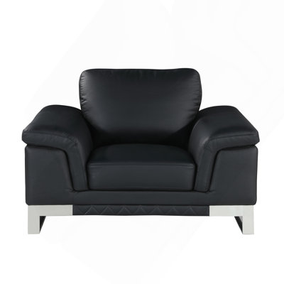 Chaise en cuir fleur